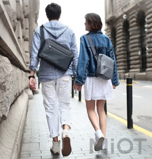 Сумка Xiaomi Runmi 90 Ninetygo Urban Simple Shoulder Bag Light Gray